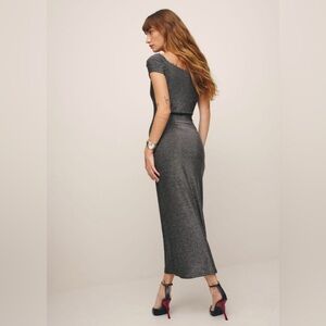 Reformation Jamen Knit Dress - Silver Sparkle